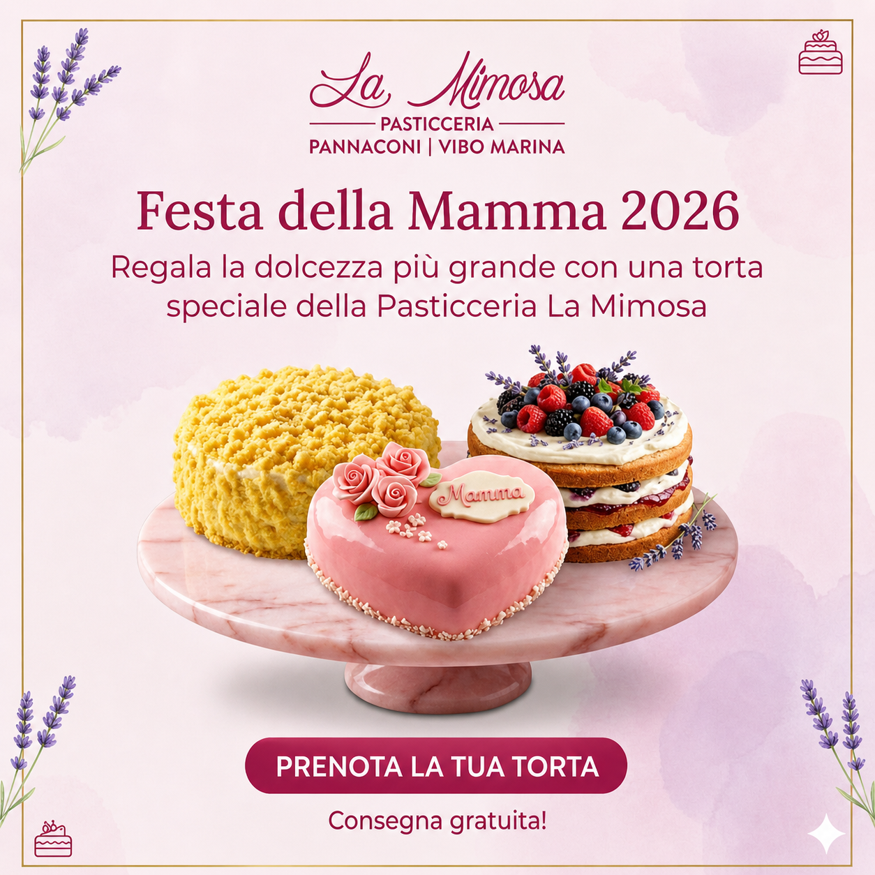 Torta Festa della Mamma artigianale